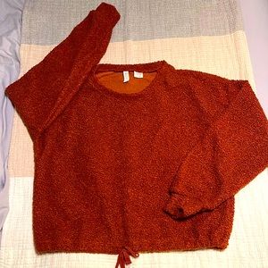 Puffy crop top sweater, by Sky & Sparrow brand. Size S. NWOT!